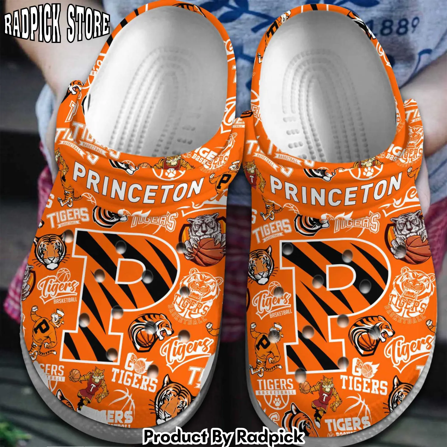 Radpick princeton tigers ncaa sport clogs shoes comfortable for men women ww2 rp6521987
